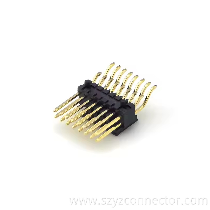 1.27mm Pitch Pin header Dual Row right Angle SMT H2.5mm 2x8P (3)